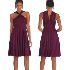 White House Black Market Plum Backless Dress 6